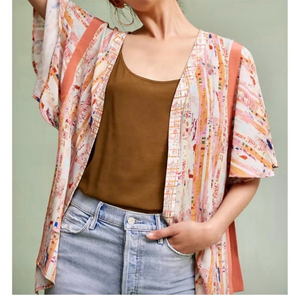 Anthropologie Flureat Multicolor Kimono Top